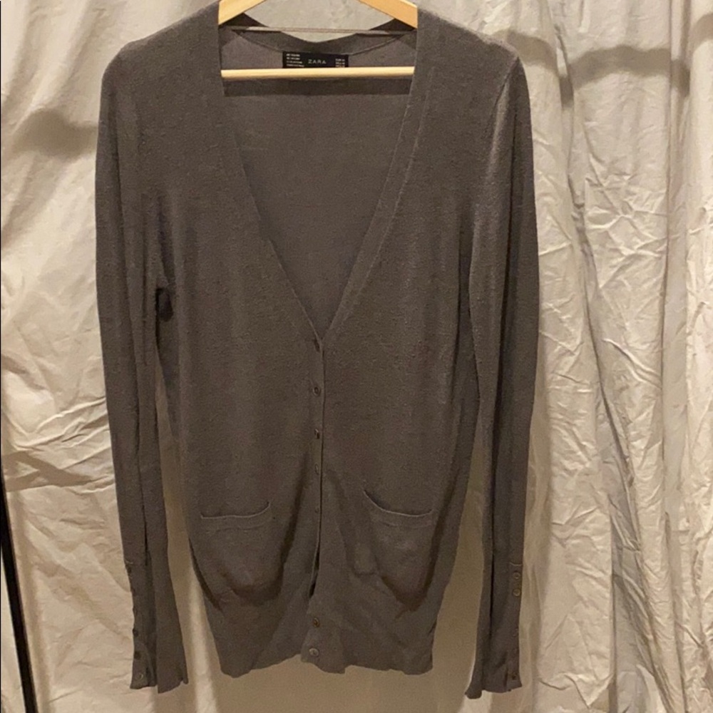 🎉FINAL MARKDOWN🎉 ZARA gray cardigan - M